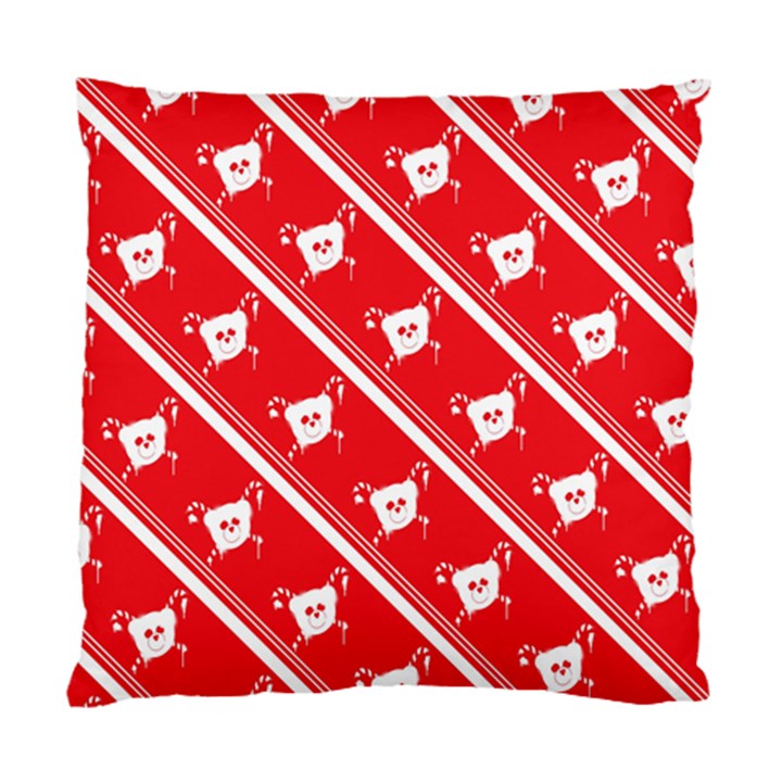 Panda Bear Face Line Red White Standard Cushion Case (Two Sides)