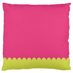 Pink Yellow Scallop Wallpaper Wave Large Cushion Case (two Sides)