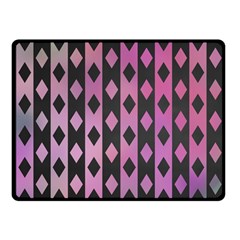 Old Version Plaid Triangle Chevron Wave Line Cplor  Purple Black Pink Fleece Blanket (small) by Alisyart