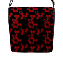 Red Digital Camo Wallpaper Red Camouflage Flap Messenger Bag (l)  by Alisyart