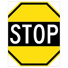 Road Sign Stop Drawstring Bag (small)
