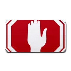 Road Sign Stop Hand Finger Medium Bar Mats by Alisyart