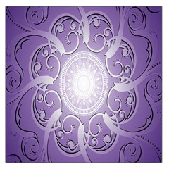 Purple Background With Artwork Large Satin Scarf (square) by Alisyart