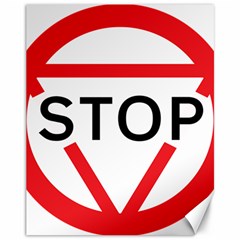 Stop Sign Canvas 11  X 14  