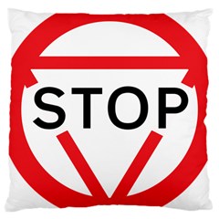 Stop Sign Large Cushion Case (two Sides) by Alisyart
