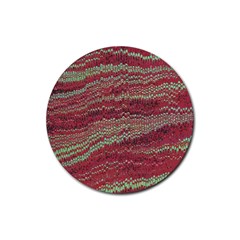 Scaly Pattern Colour Green Pink Rubber Coaster (round) 