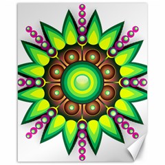 Design Elements Star Flower Floral Circle Canvas 16  X 20   by Alisyart