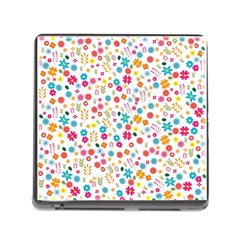 Floral Pattern Memory Card Reader (square) by Valentinaart