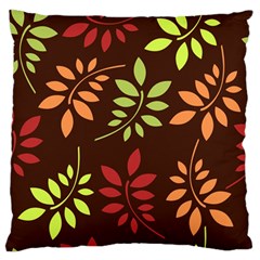 Leaves Wallpaper Pattern Seamless Autumn Colors Leaf Background Standard Flano Cushion Case (one Side) by Simbadda