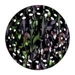 Floral Pattern Background Round Filigree Ornament (Two Sides) Back