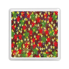 Star Abstract Multicoloured Stars Background Pattern Memory Card Reader (square)  by Simbadda