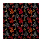 Leaves Pattern Background Tile Coasters