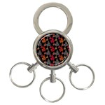 Leaves Pattern Background 3-Ring Key Chains