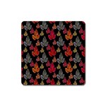 Leaves Pattern Background Square Magnet