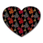 Leaves Pattern Background Heart Mousepads
