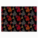 Leaves Pattern Background Large Glasses Cloth