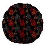 Leaves Pattern Background Large 18  Premium Round Cushions