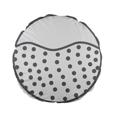 Cool Gel Foam Circle Grey Standard 15  Premium Flano Round Cushions by Alisyart