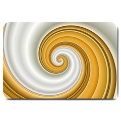 Golden Spiral Gold White Wave Large Doormat 
