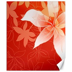 Lily Flowers Graphic White Orange Canvas 20  X 24   by Alisyart