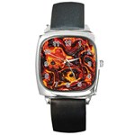 Lava Active Volcano Nature Square Metal Watch