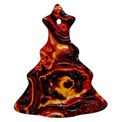 Lava Active Volcano Nature Christmas Tree Ornament (two Sides) by Alisyart