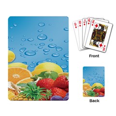 Fruit Water Bubble Lime Blue Playing Card by Alisyart