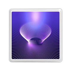 Lines Lights Space Blue Purple Memory Card Reader (square)  by Alisyart