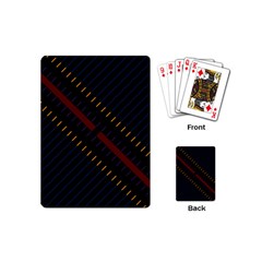 Material Design Stripes Line Red Blue Yellow Black Playing Cards (mini)  by Alisyart
