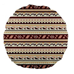Pattern Tribal Triangle Large 18  Premium Flano Round Cushions