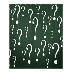 Question Mark White Green Think Shower Curtain 60  X 72  (medium) 