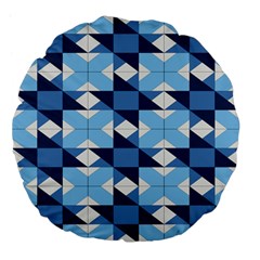Radiating Star Repeat Blue Large 18  Premium Flano Round Cushions by Alisyart