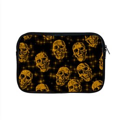 Sparkling Glitter Skulls Golden Apple Macbook Pro 15  Zipper Case by ImpressiveMoments