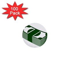 Rich Dollar Money Green 1  Mini Buttons (100 Pack)  by Alisyart