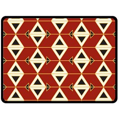 Triangle Arrow Plaid Red Double Sided Fleece Blanket (large) 