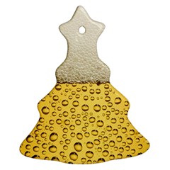 Water Bubbel Foam Yellow White Drink Christmas Tree Ornament (two Sides) by Alisyart