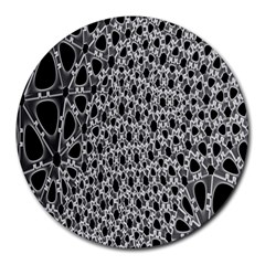X Ray Rendering Hinges Structure Kinematics Circle Star Black Grey Round Mousepads by Alisyart