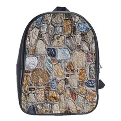 Multi Color Stones Wall Texture School Bags (xl)  by Simbadda