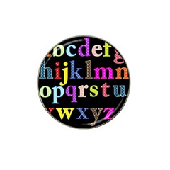 Alphabet Letters Colorful Polka Dots Letters In Lower Case Hat Clip Ball Marker (10 Pack) by Simbadda