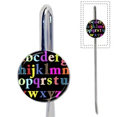 Alphabet Letters Colorful Polka Dots Letters In Lower Case Book Mark by Simbadda