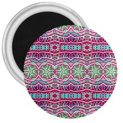 Colorful Seamless Background With Floral Elements 3  Magnets