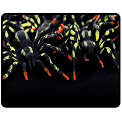 Colorful Spiders For Your Dark Halloween Projects Double Sided Fleece Blanket (medium)  by Simbadda