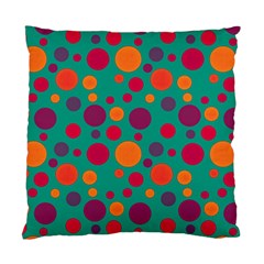 Polka Dots Standard Cushion Case (two Sides) by Valentinaart
