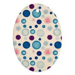 Polka Dots Ornament (oval) by Valentinaart