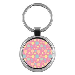 Polka Dots Key Chains (round)  by Valentinaart