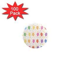 Balloon Star Rainbow 1  Mini Magnets (100 Pack)  by Mariart