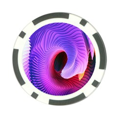 Digital Art Spirals Wave Waves Chevron Red Purple Blue Pink Poker Chip Card Guard by Mariart