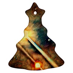 Light Space Christmas Tree Ornament (two Sides)