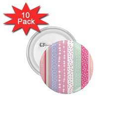 Heart Love Valentine Polka Dot Pink Blue Grey Purple Red 1 75  Buttons (10 Pack) by Mariart