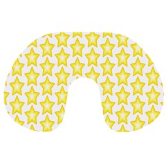 Yellow Orange Star Space Light Travel Neck Pillows by Mariart